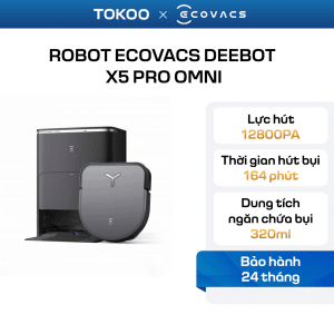 Robot Hút Bụi Lau Nhà Ecovacs Deebot X5 Pro Omni Quốc Tế Chính Hãng (Trắng/ Đen)